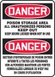 BILINGUAL FRENCH SIGN - POISON STORAGE
