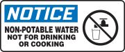 NON-POTABLE WATER NOT FOR DRINKING OR COOKING (W/GRAPHIC)