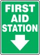 FIRST AID STATION (ARROW DOWN)