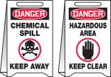 CHEMICAL SPILL / HAZARDOUS AREA KEEP CLEAR (W/ GRPAHICS)