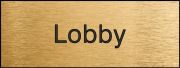 Safety Sign, Legend: LOBBY