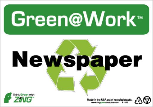 GREEN WORK NEWSPAPER SIGN