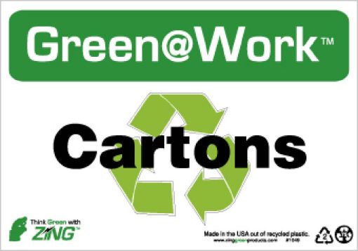 GREEN WORK CARTONS SIGN