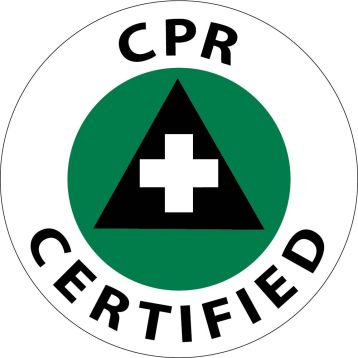 CPR CERTIFIED HARD HAT EMBLEM