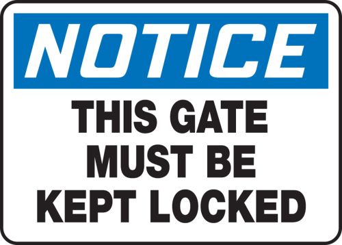This Gate Must Be Kept Locked