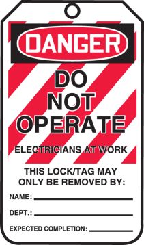 Lockout - Tagout Tags