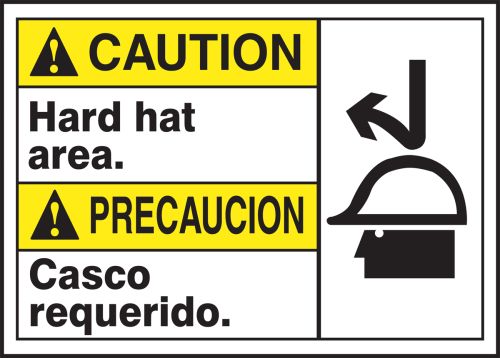CAUTION HARD HAT AREA (BILINGUAL SPANISH)