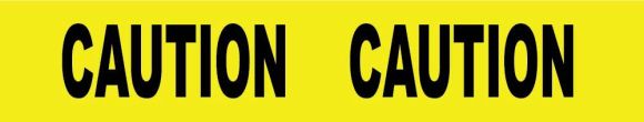 CAUTION 2 MIL PRINTED BARRIER TAPE