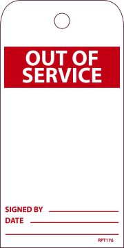 OUT OF SERVICE TAG