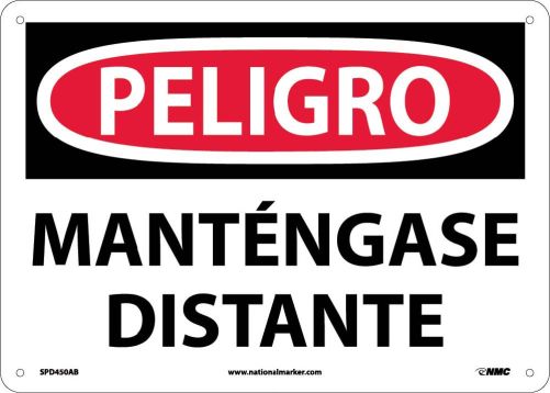 DANGER KEEP OFF SIGN - SPANISH