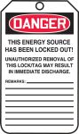 Lockout - Tagout Tags