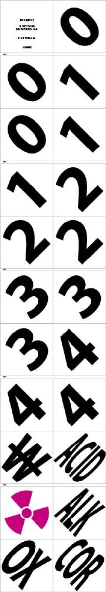 6" NUMBER AND SYMBOL KIT