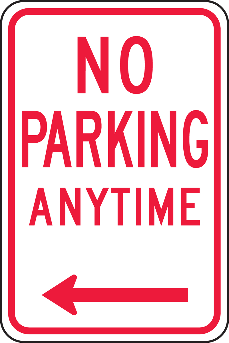 NO PARKING ANYTIME <------