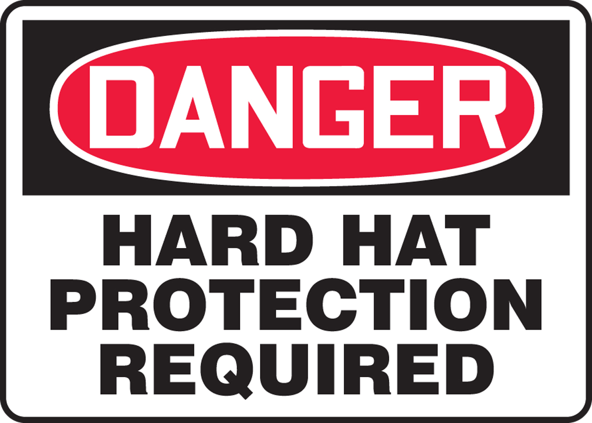 HARD HAT PROTECTION REQUIRED