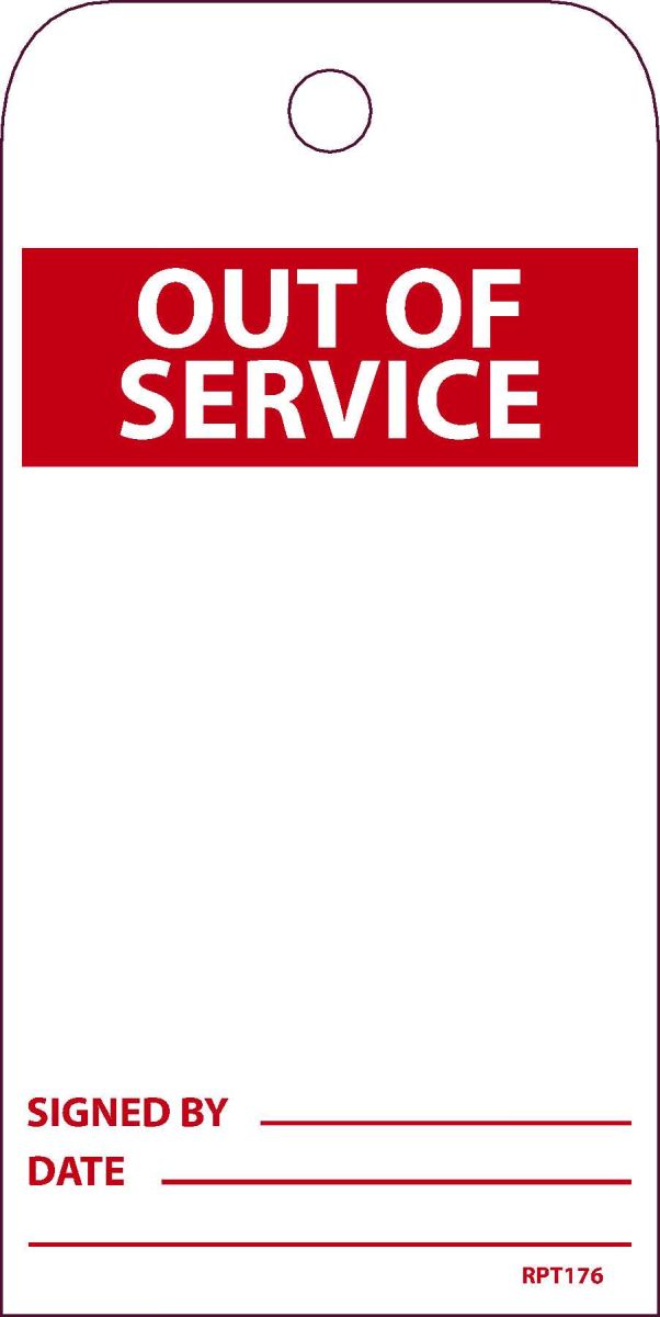 OUT OF SERVICE TAG