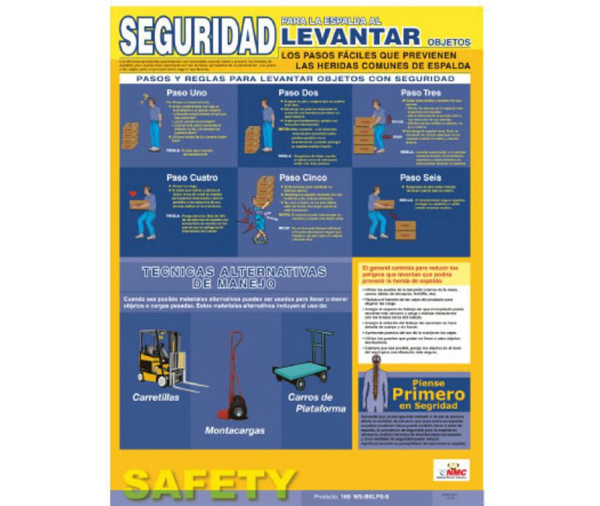 BACK LIFTING SAFETY POSTER