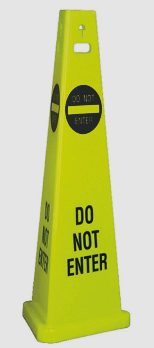 DO NOT ENTER TRIVU 3-SIDED SAFETY CONE