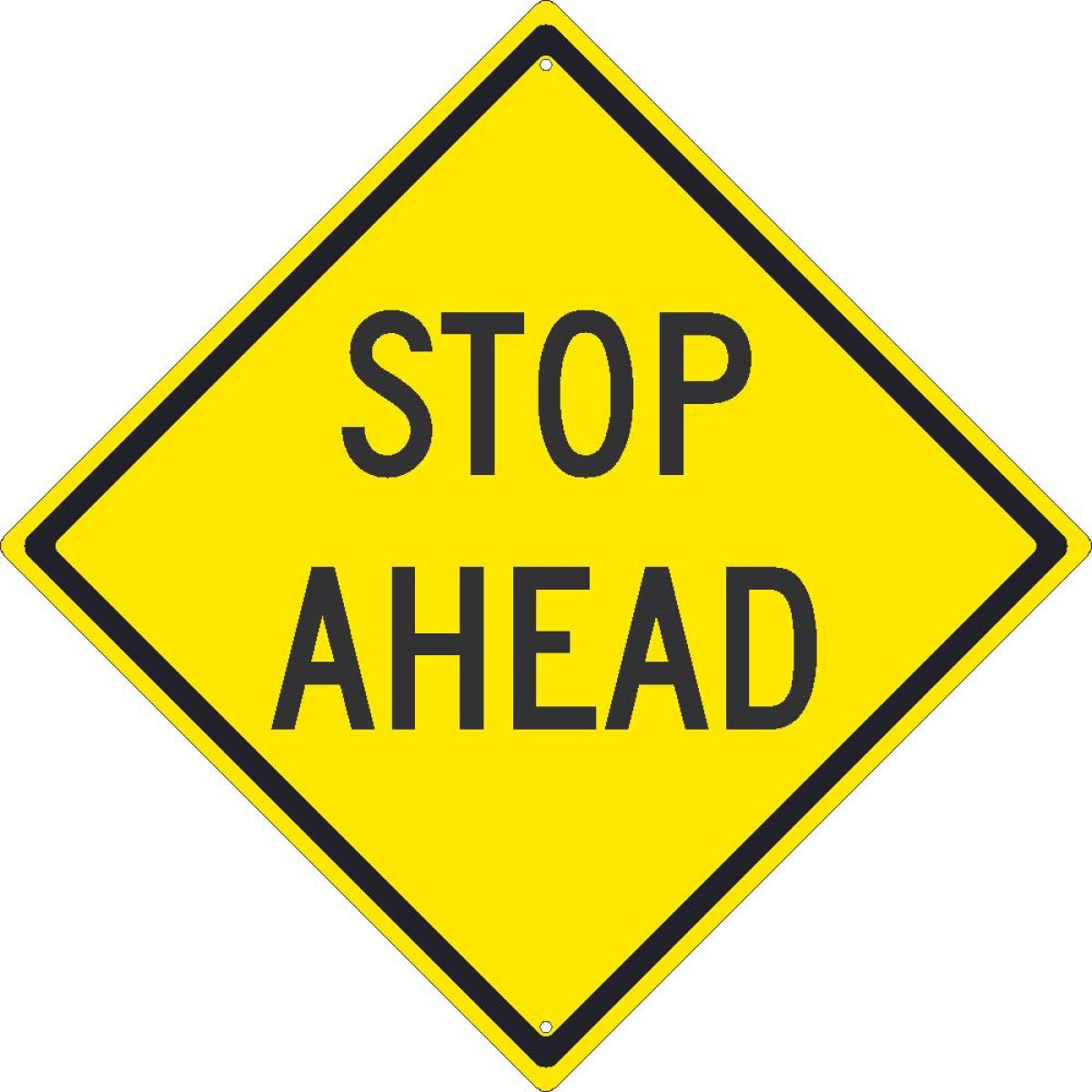 STOP AHEAD SIGN
